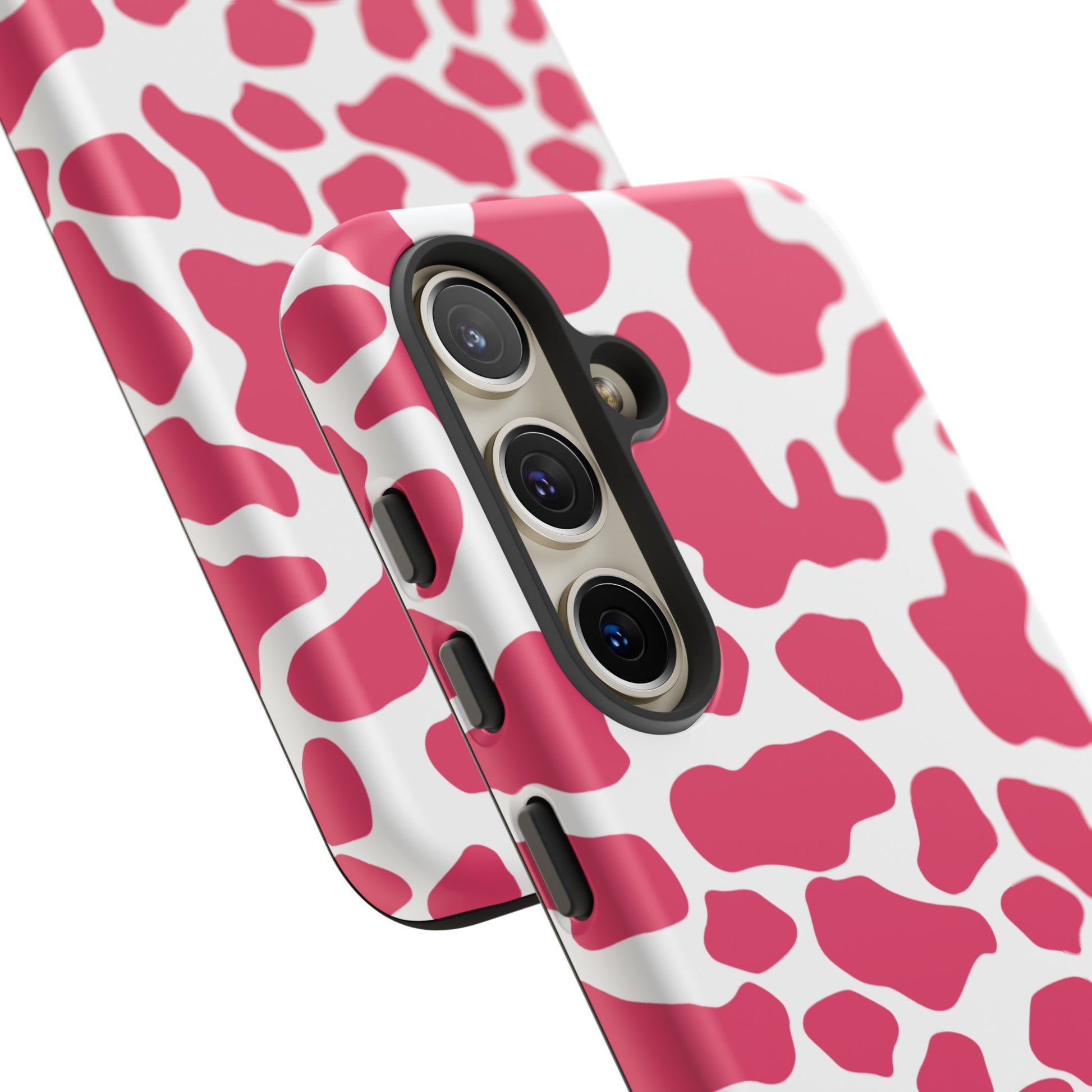 Pink Cow Print Cellphone Case iPhone Samsung Google, Phone Case, JSCHAFFA.com