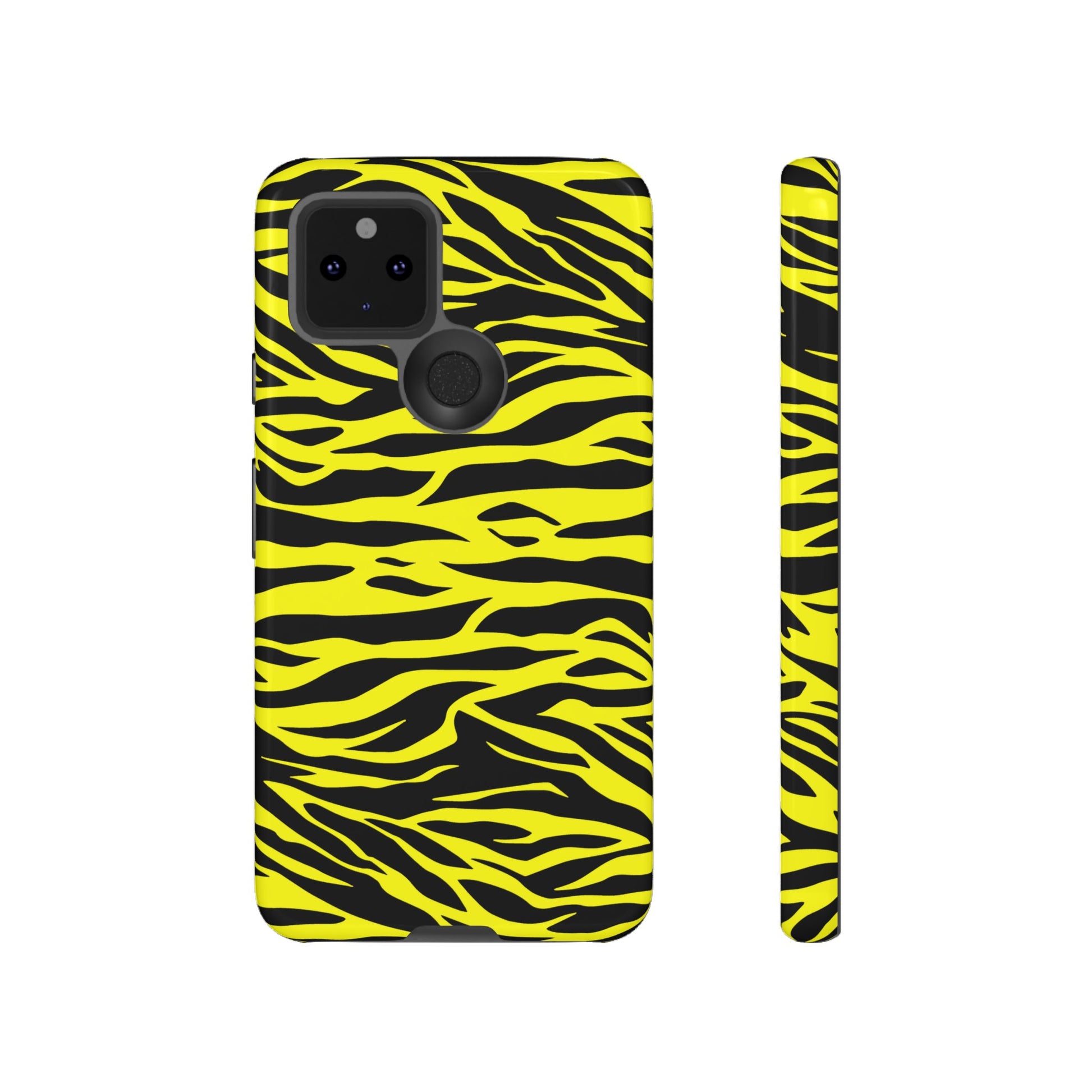 Yellow Cute Wild Tiger Print Pattern Tough Phone Case, Phone Case, JSCHAFFA.com