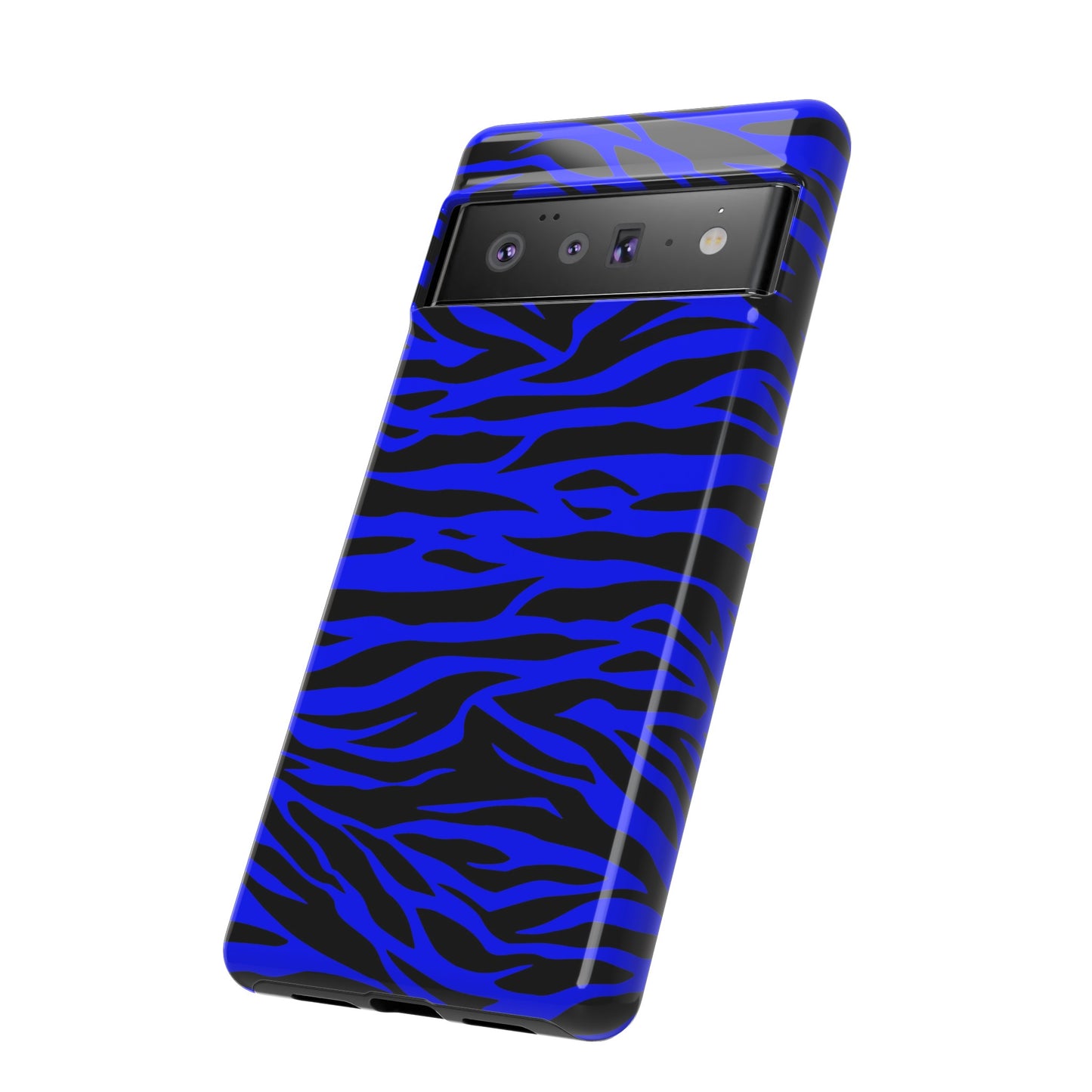 Blue Wild Tiger Print Pattern Tough Phone Case To protect your Phone, Phone Case, JSCHAFFA.com