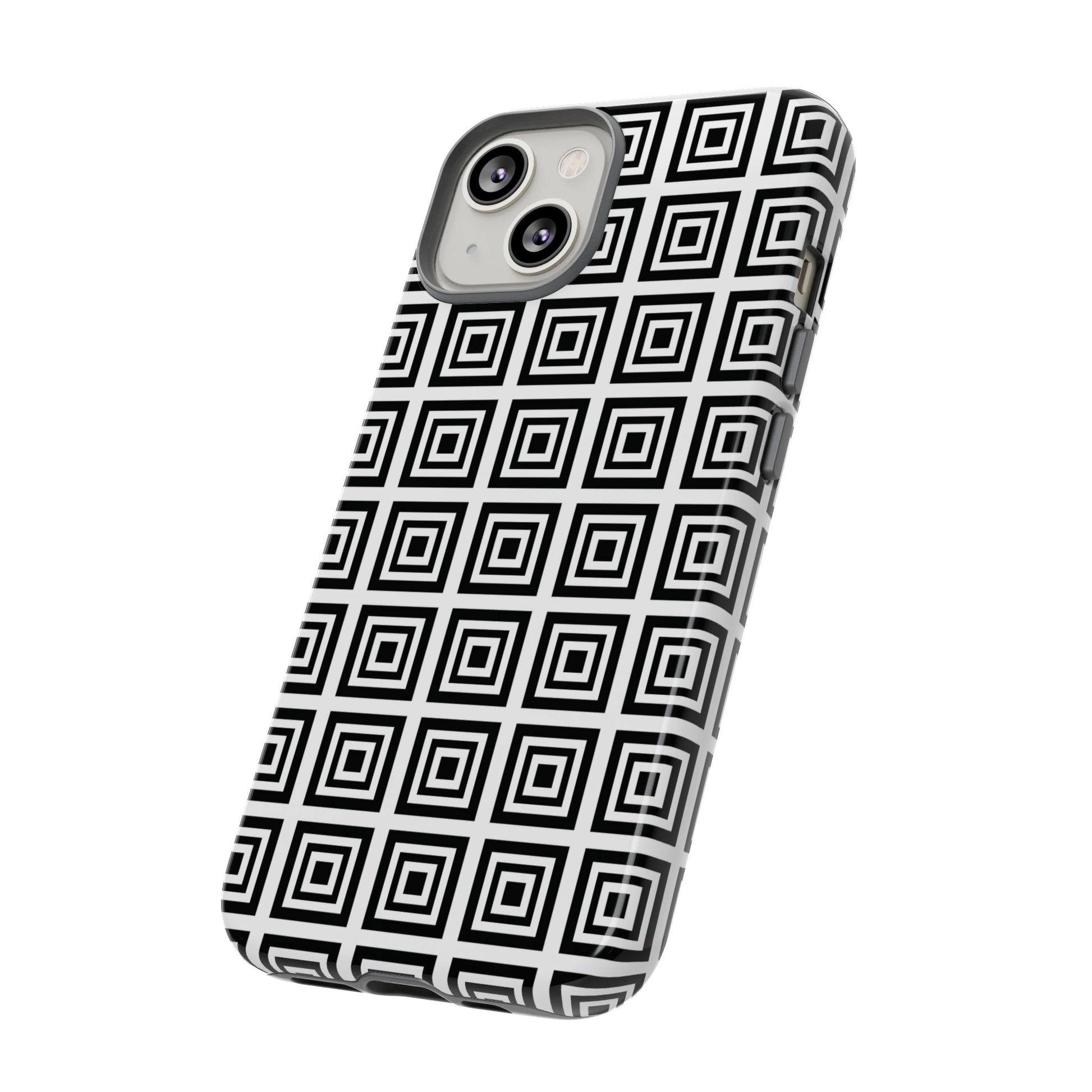 Cute Square Black and With Tough Phone Case, Phone Case, JSCHAFFA.com