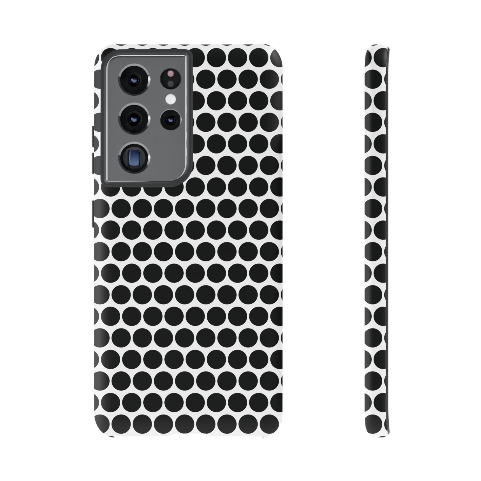 Cute Black White Polkadot Tough Case for iPhone, Samsung, Google, Phone Case, JSCHAFFA.com