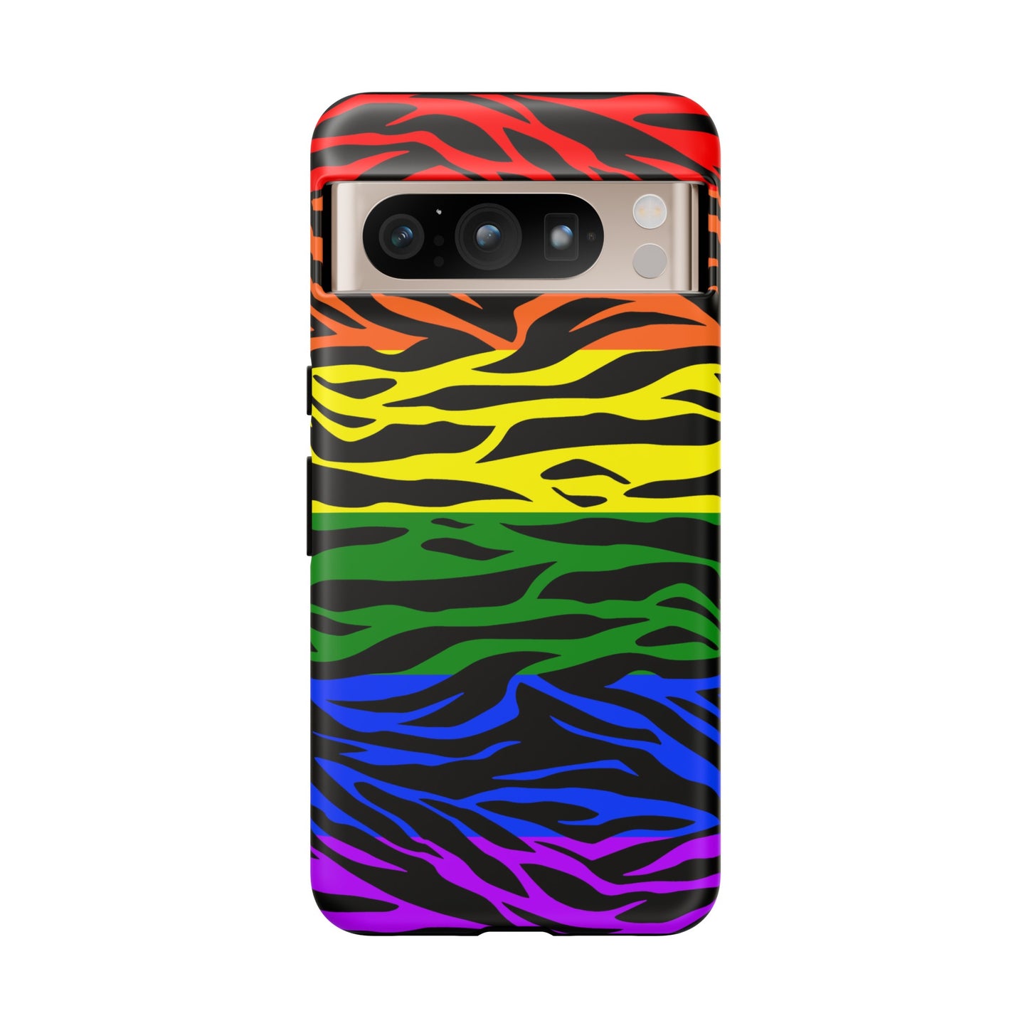 Pride LGBT Rainbow Discrete Tough Phone Case Tiger Print, Phone Case, JSCHAFFA.com