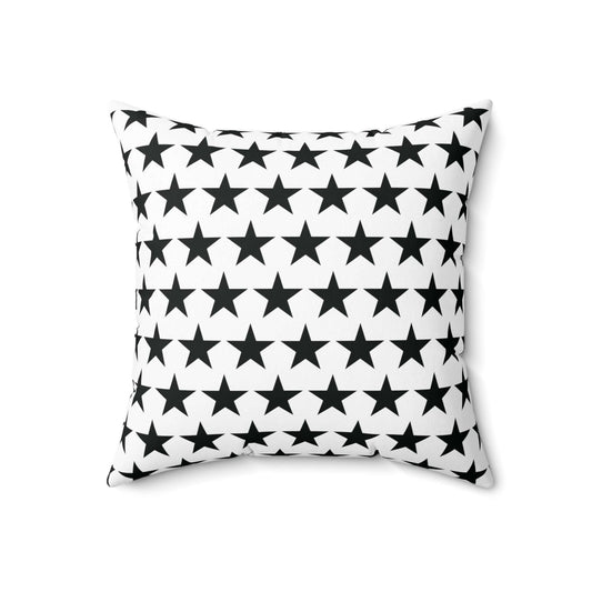 Black Star Movie Kids  Square Throw Pillow, Decorative Cushion for All Seasons, Available in Four Sizes - JSCHAFFA