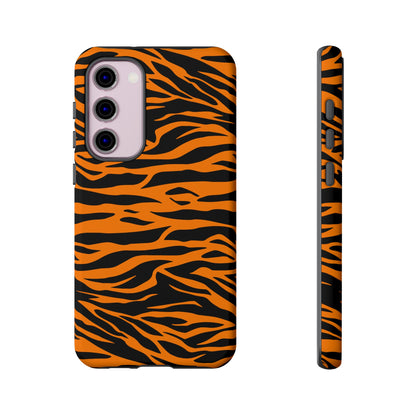 Orange Cute Wild Tiger Print Pattern Tough Phone Case., Phone Case, JSCHAFFA.com