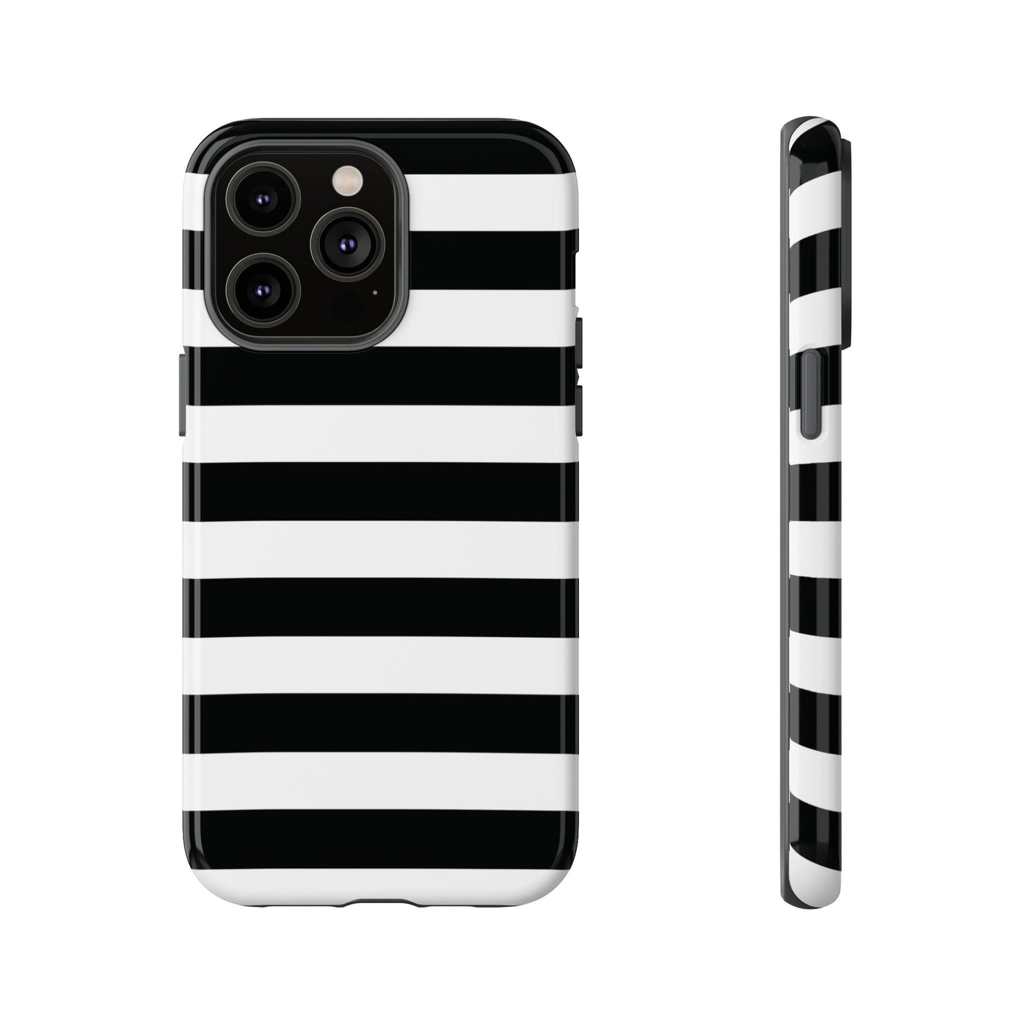 Black and White Stripe Tough Phone Case