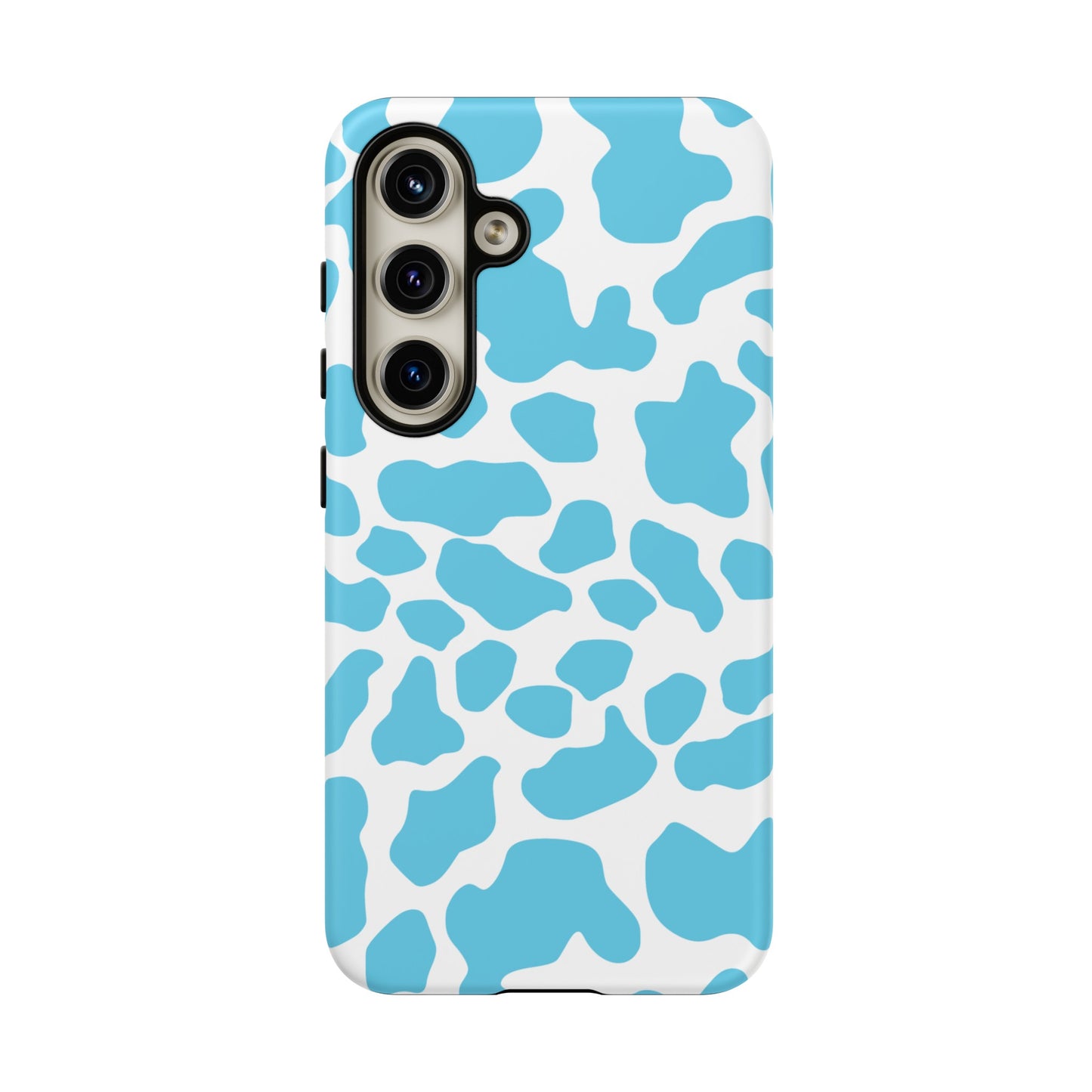 Blue Cow print phone case iPhone Samsung Google, Phone Case, JSCHAFFA.com