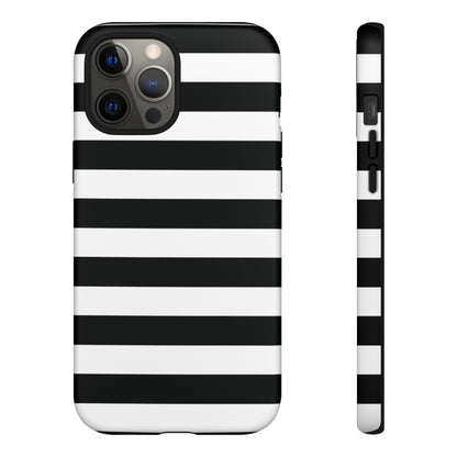 Black and White Stripe Tough Phone Case, Phone Case, JSCHAFFA.com