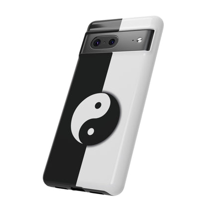 Yin Yang Black and White Tough Phone Case for iPhone, Google, Samsung Phones, Phone Case, JSCHAFFA.com