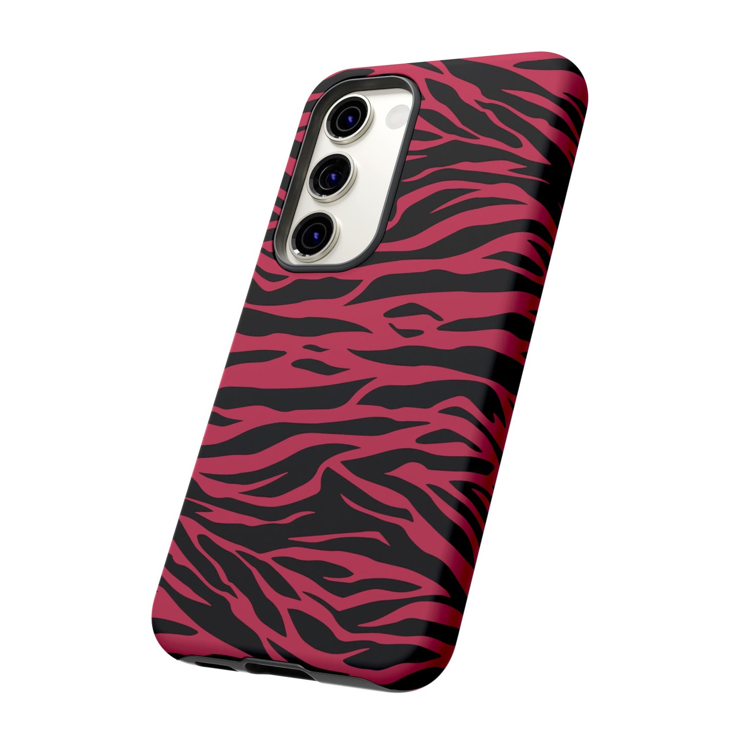 Viva Magenta Cute Wild Tiger Print Pattern Tough Phone Case, Phone Case, JSCHAFFA.com