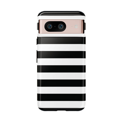 Black and White Stripe Tough Phone Case