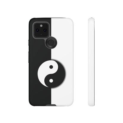 Yin Yang Black and White Tough Phone Case for iPhone, Google, Samsung Phones, Phone Case, JSCHAFFA.com