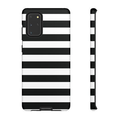 Black and White Stripe Tough Phone Case