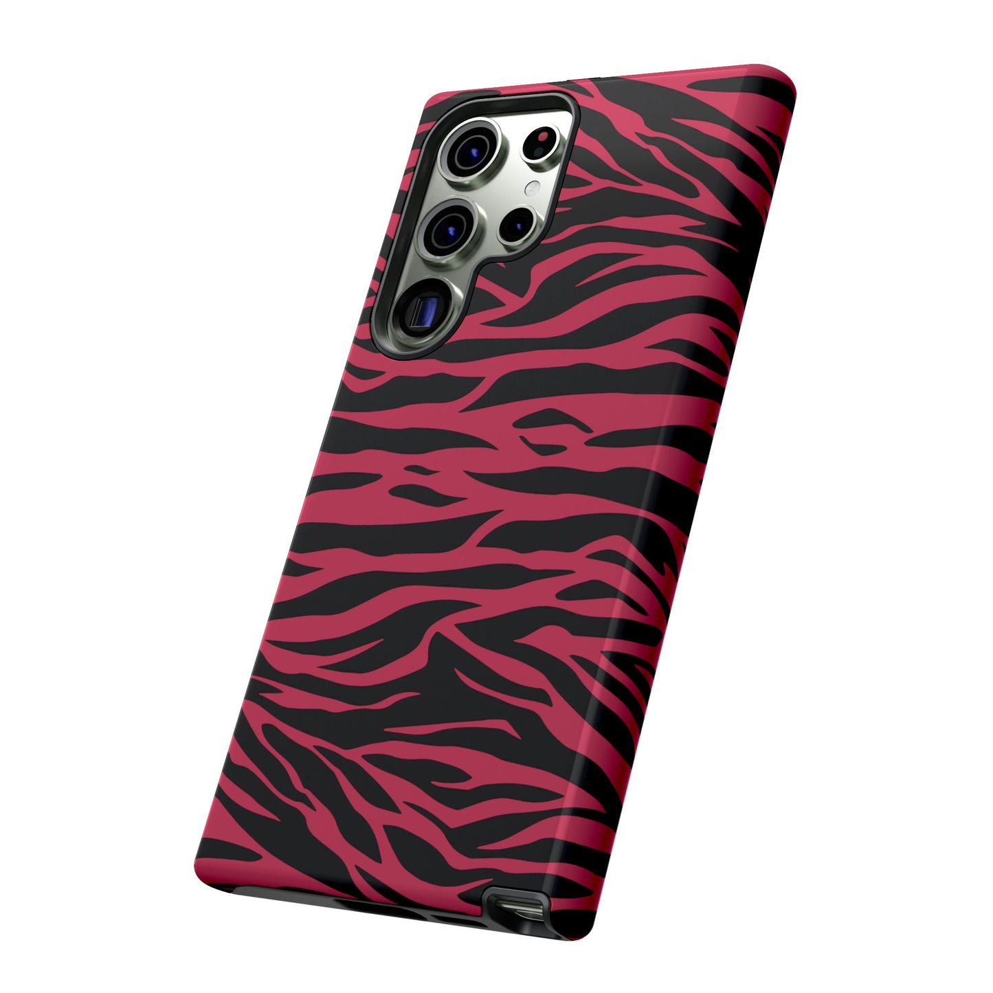 Viva Magenta Cute Wild Tiger Print Pattern Tough Phone Case