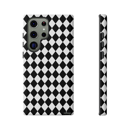 White and Black Dimond Tough phone Case Cover | iPhone | Google | Samsung