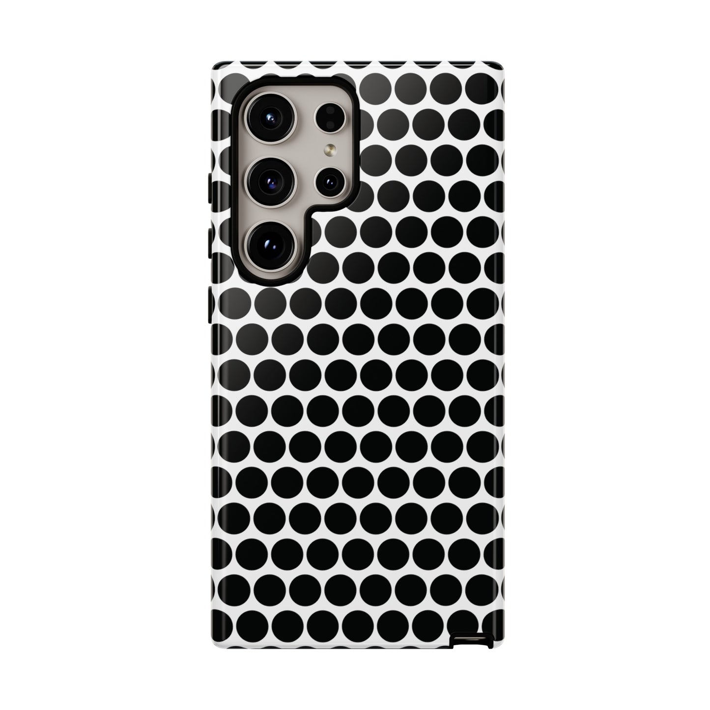 Cute Black White Polkadot Tough Case for iPhone, Samsung, Google, Phone Case, JSCHAFFA.com