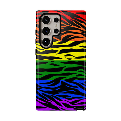 Pride LGBT Rainbow Discrete Tough Phone Case Tiger Print, Phone Case, JSCHAFFA.com