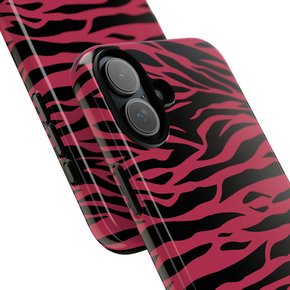 Viva Magenta Cute Wild Tiger Print Pattern Tough Phone Case