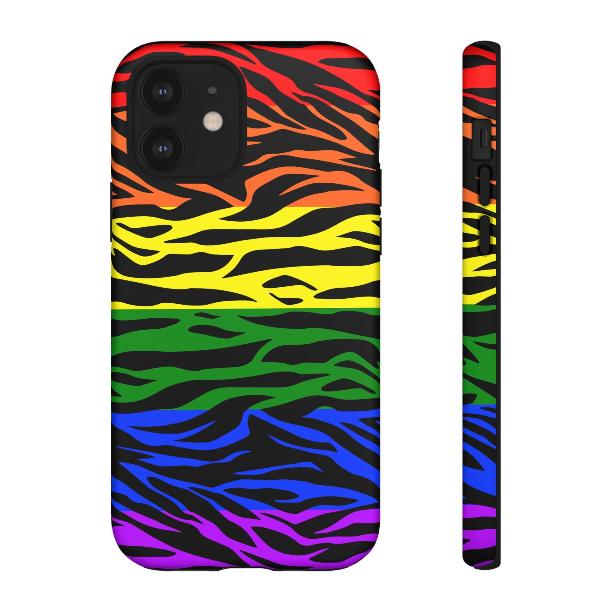 Pride LGBT Rainbow Discrete Tough Phone Case Tiger Print, Phone Case, JSCHAFFA.com