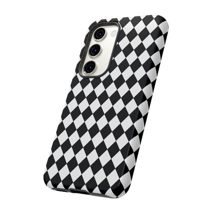 White and Black Dimond Tough phone Case Cover | iPhone | Google | Samsung