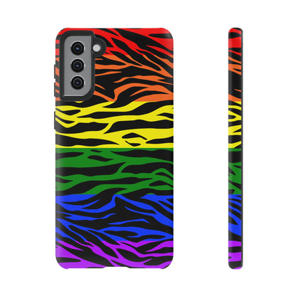 Pride LGBT Rainbow Discrete Tough Phone Case Tiger Print, Phone Case, JSCHAFFA.com