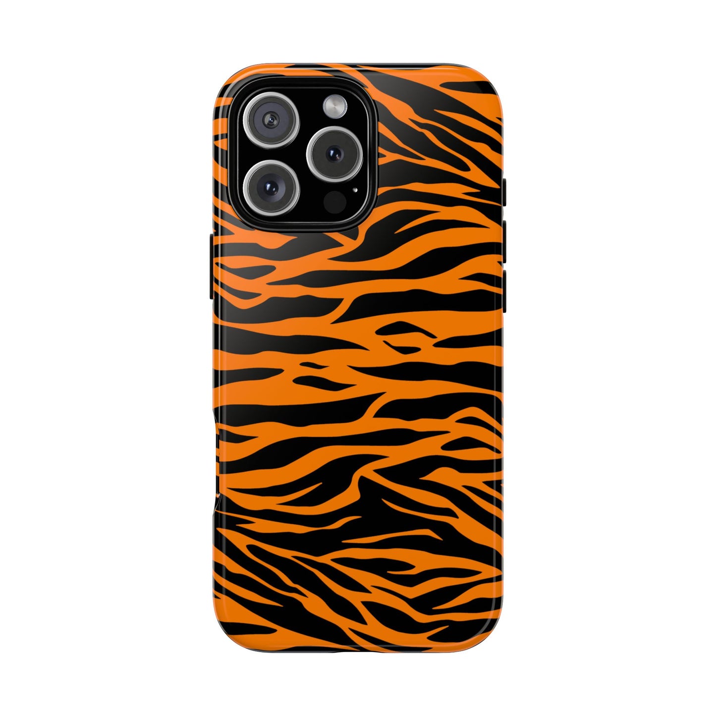 Orange Cute Wild Tiger Print Pattern Tough Phone Case.