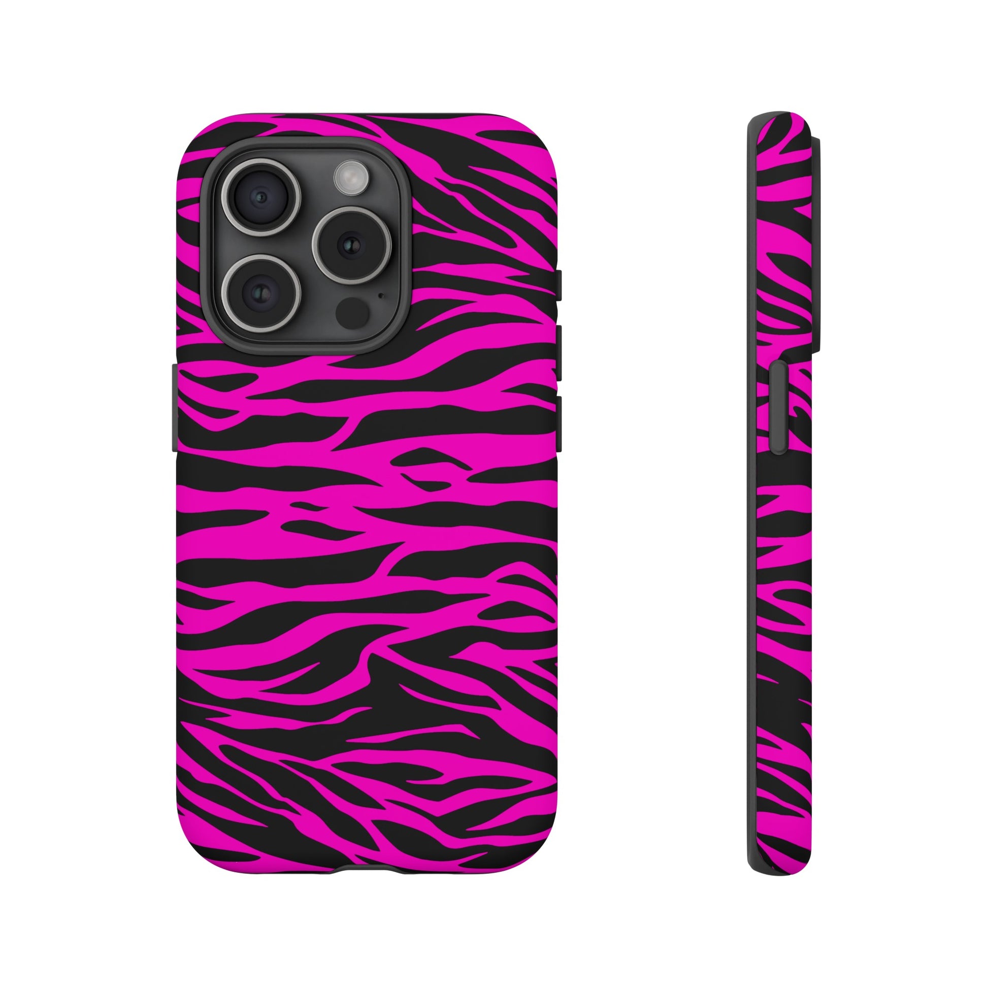 Pink Phone Case Tough Tiger Print, Mobile Phone Case, JSCHAFFA.com