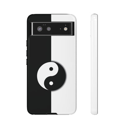 Yin Yang Black and White Tough Phone Case for iPhone, Google, Samsung Phones