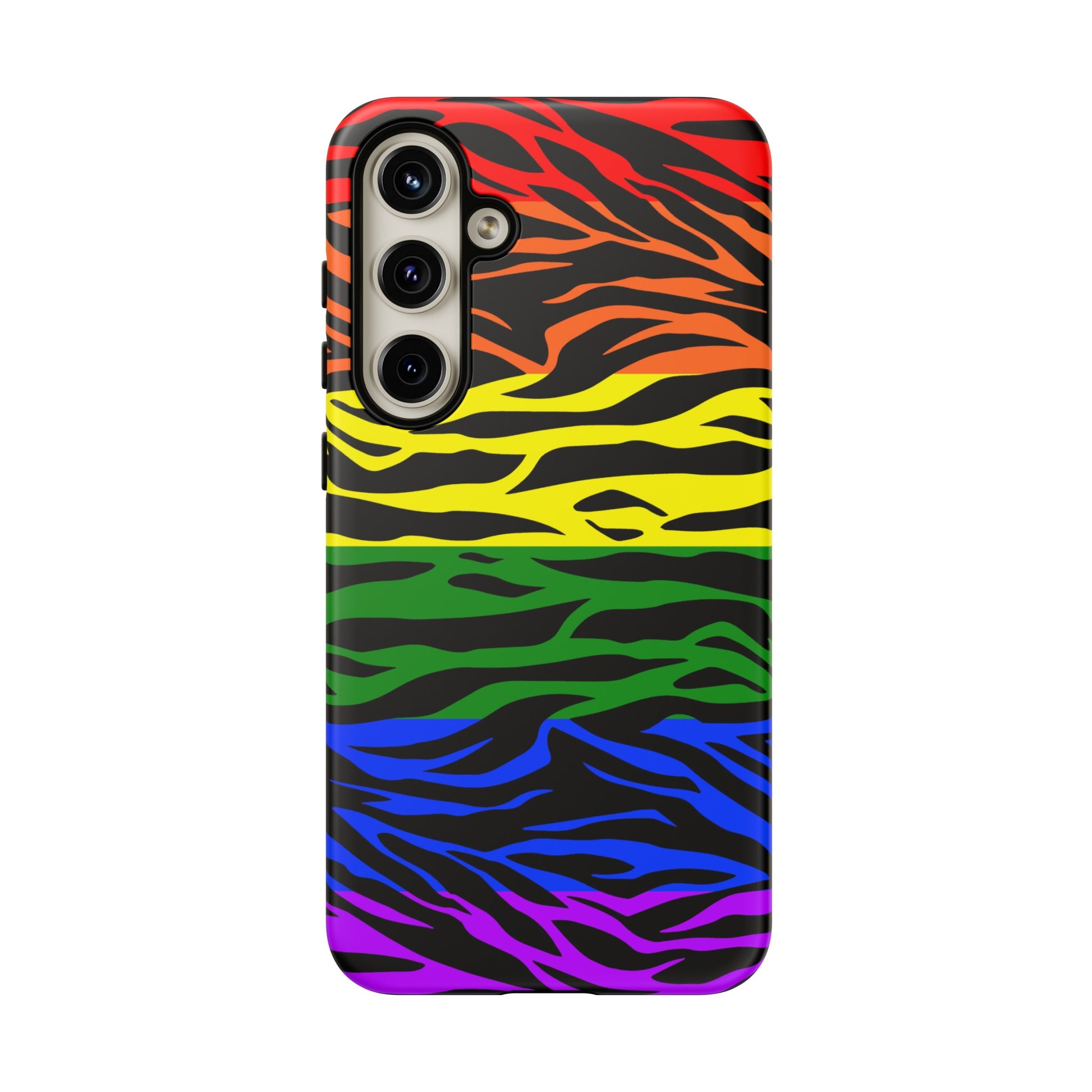 Pride LGBT Rainbow Discrete Tough Phone Case Tiger Print, Phone Case, JSCHAFFA.com