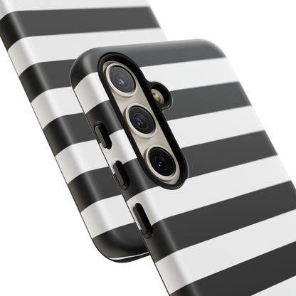 Black and White Stripe Tough Phone Case, Phone Case, JSCHAFFA.com