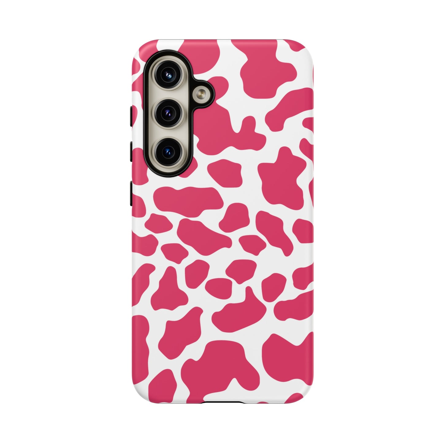 Pink Cow Print Cellphone Case iPhone Samsung Google, Phone Case, JSCHAFFA.com