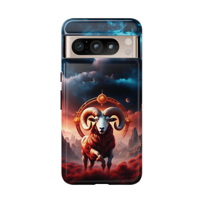 Aries Horoscope Astrology Tough Case for iPhone Samsung Galaxy and Google Pixel Phones, Phone Case, JSCHAFFA.com