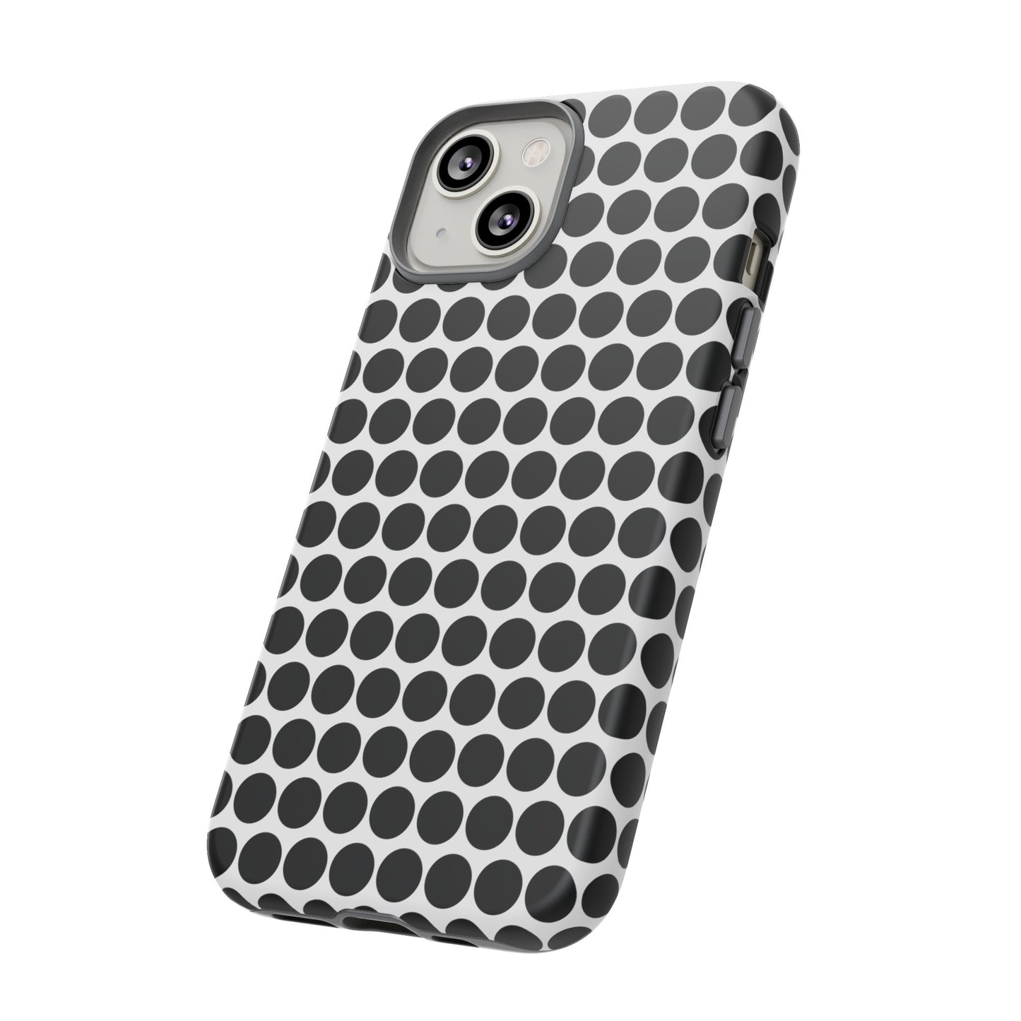 Cute Black White Polkadot Tough Case for iPhone, Samsung, Google, Phone Case, JSCHAFFA.com