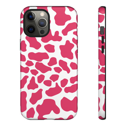 Pink Cow Print Cellphone Case iPhone Samsung Google