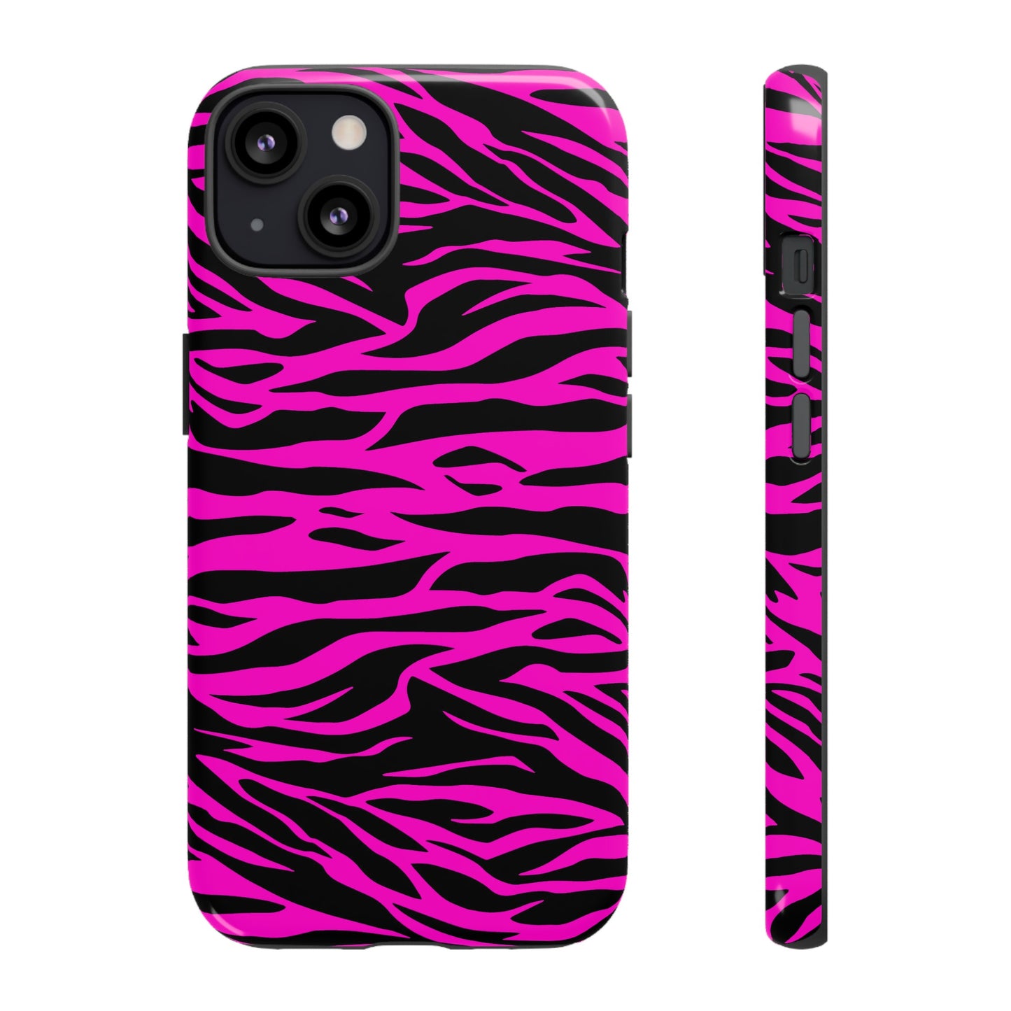 Pink Phone Case Tough Tiger Print, Mobile Phone Case, JSCHAFFA.com