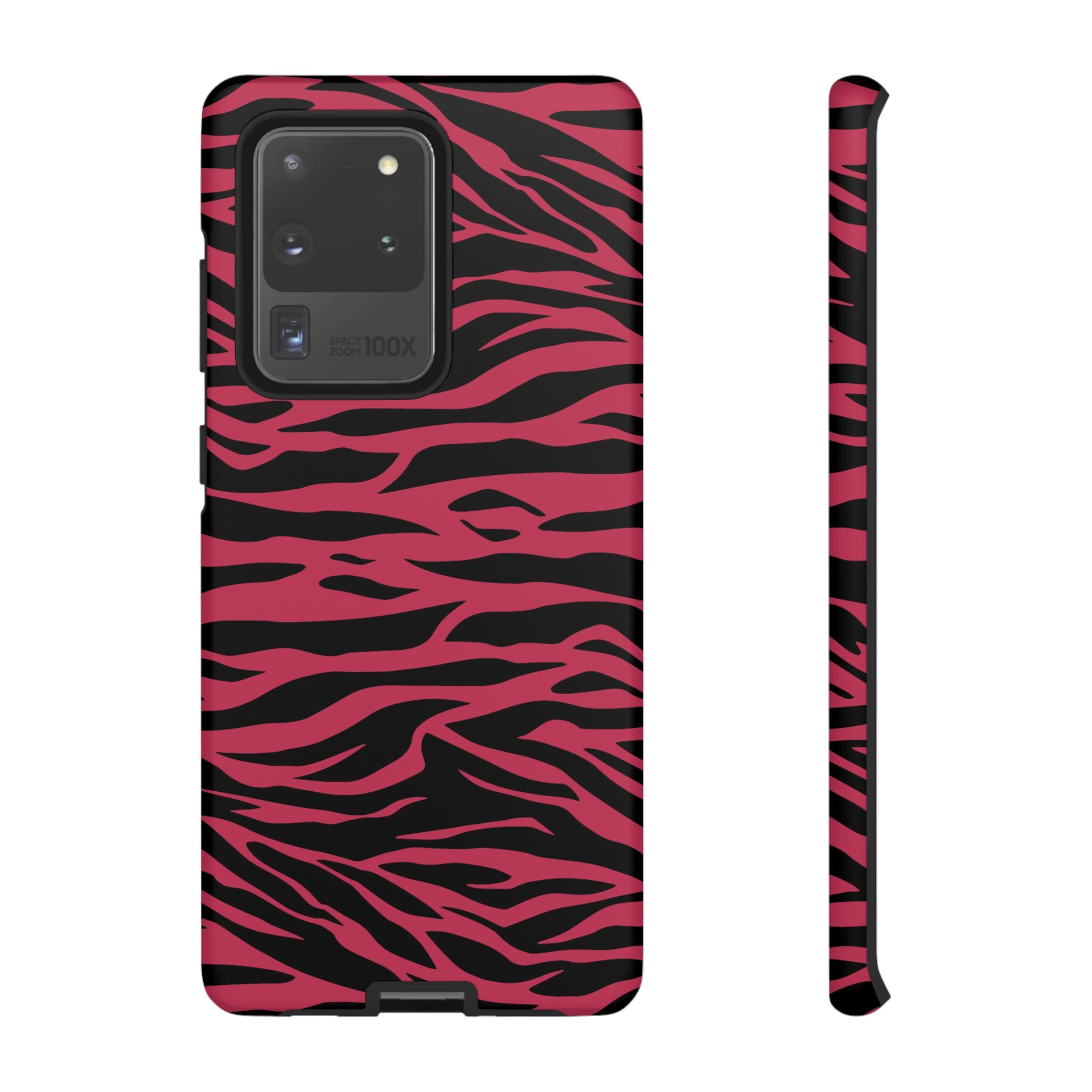 Viva Magenta Cute Wild Tiger Print Pattern Tough Phone Case, Phone Case, JSCHAFFA.com