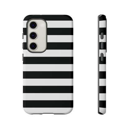 Black and White Stripe Tough Phone Case, Phone Case, JSCHAFFA.com