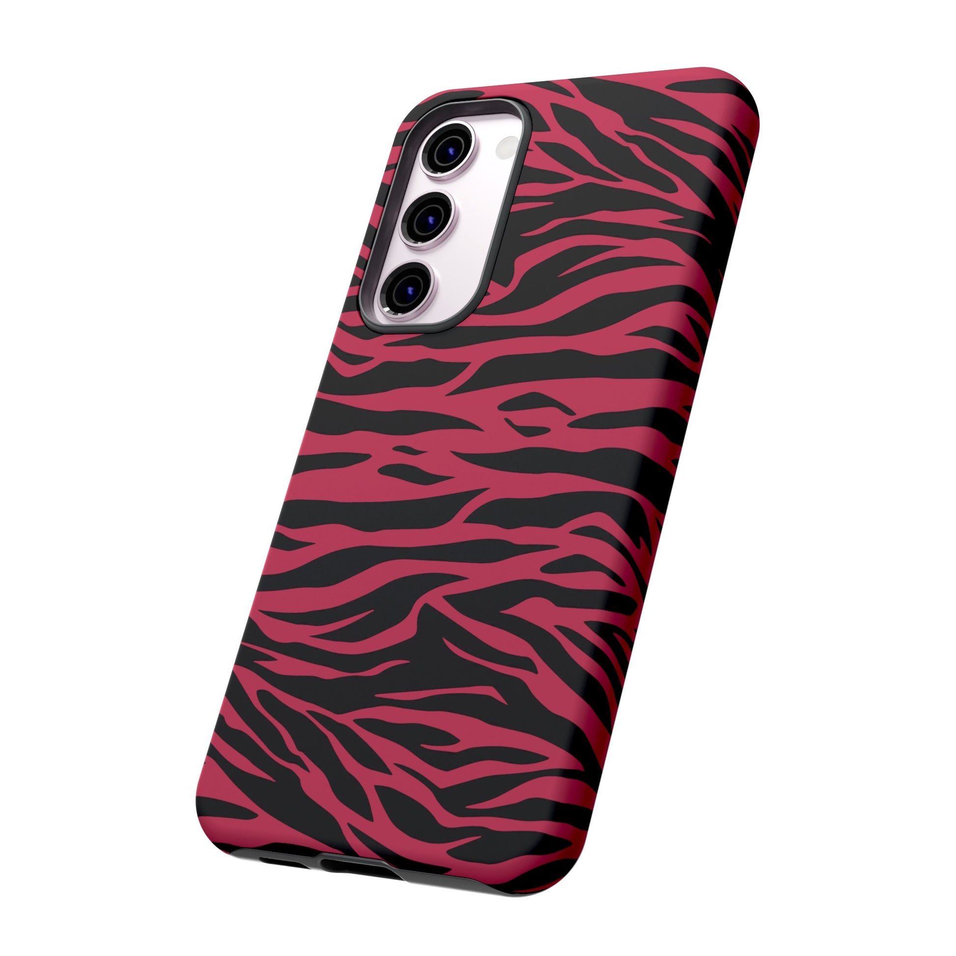 Viva Magenta Cute Wild Tiger Print Pattern Tough Phone Case, Phone Case, JSCHAFFA.com