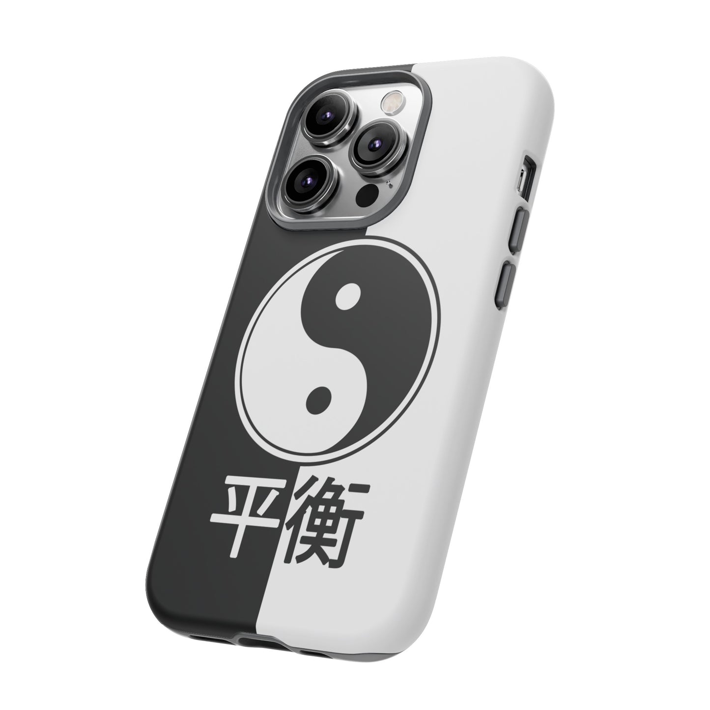 Yin Yang Balance Black White Tough Cell Phone Case, Phone Case, JSCHAFFA.com