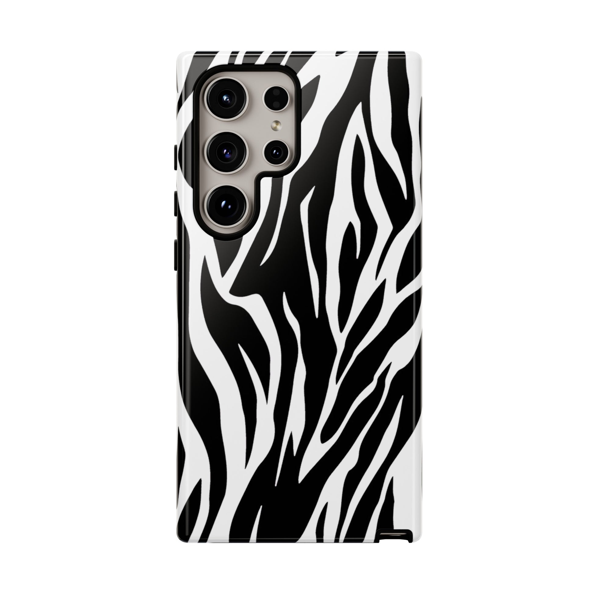 Black White Tiger Print Tough Case Cover for iPhone Samsung and Google phones., Phone Case, JSCHAFFA.com