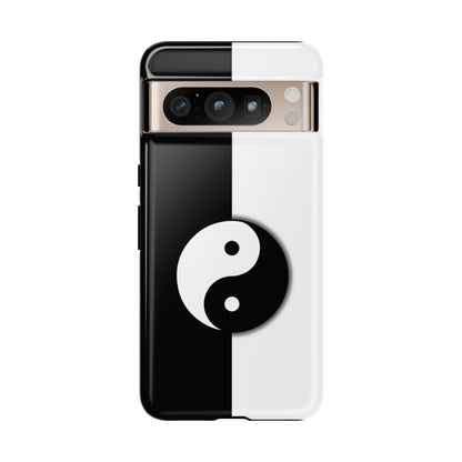 Yin Yang Black and White Tough Phone Case for iPhone, Google, Samsung Phones