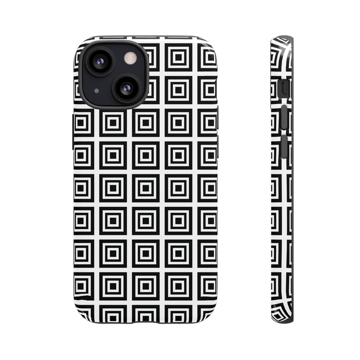 Cute Square Black and With Tough Phone Case