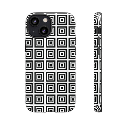 Cute Square Black and With Tough Phone Case