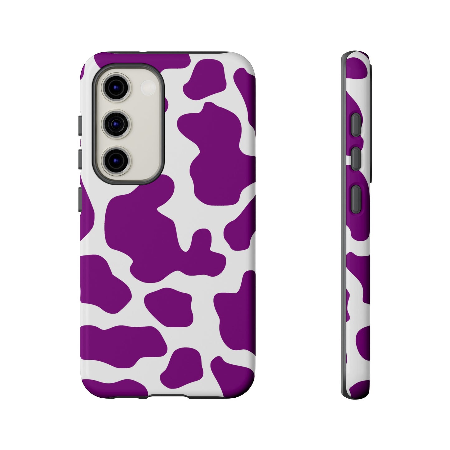 Purple Cow print phone Case iPhone Samsung Google, Phone Case, JSCHAFFA.com