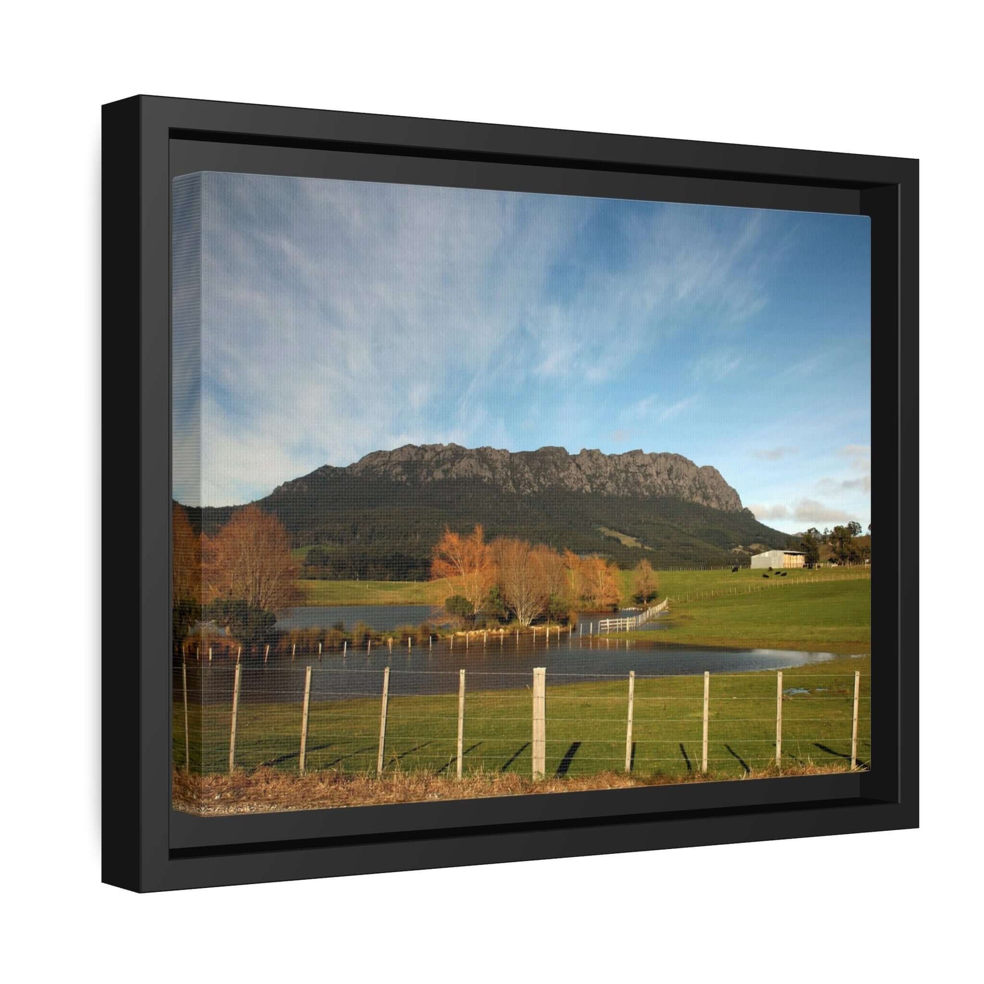 Tasmanian Autumn Countryside photo Canvas with Black Frame Canvas JSCHAFFA.com