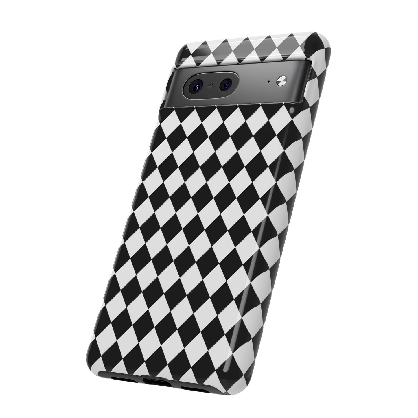 White and Black Dimond Tough phone Case Cover | iPhone | Google | Samsung