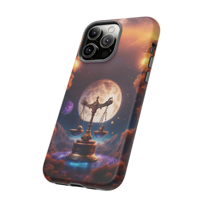 Libra Horoscope Astrology Tough Case for iPhone 15,14,13 and also Samsung Galaxy and Google Pixel Phones, Phone Case, JSCHAFFA.com