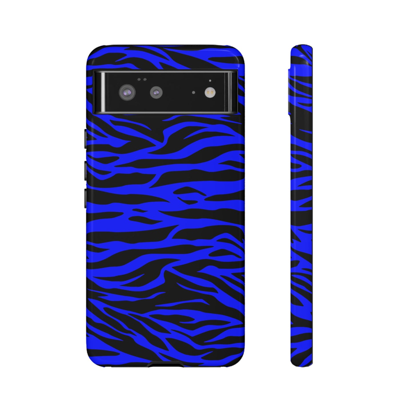 Blue Wild Tiger Print Pattern Tough Phone Case To protect your Phone