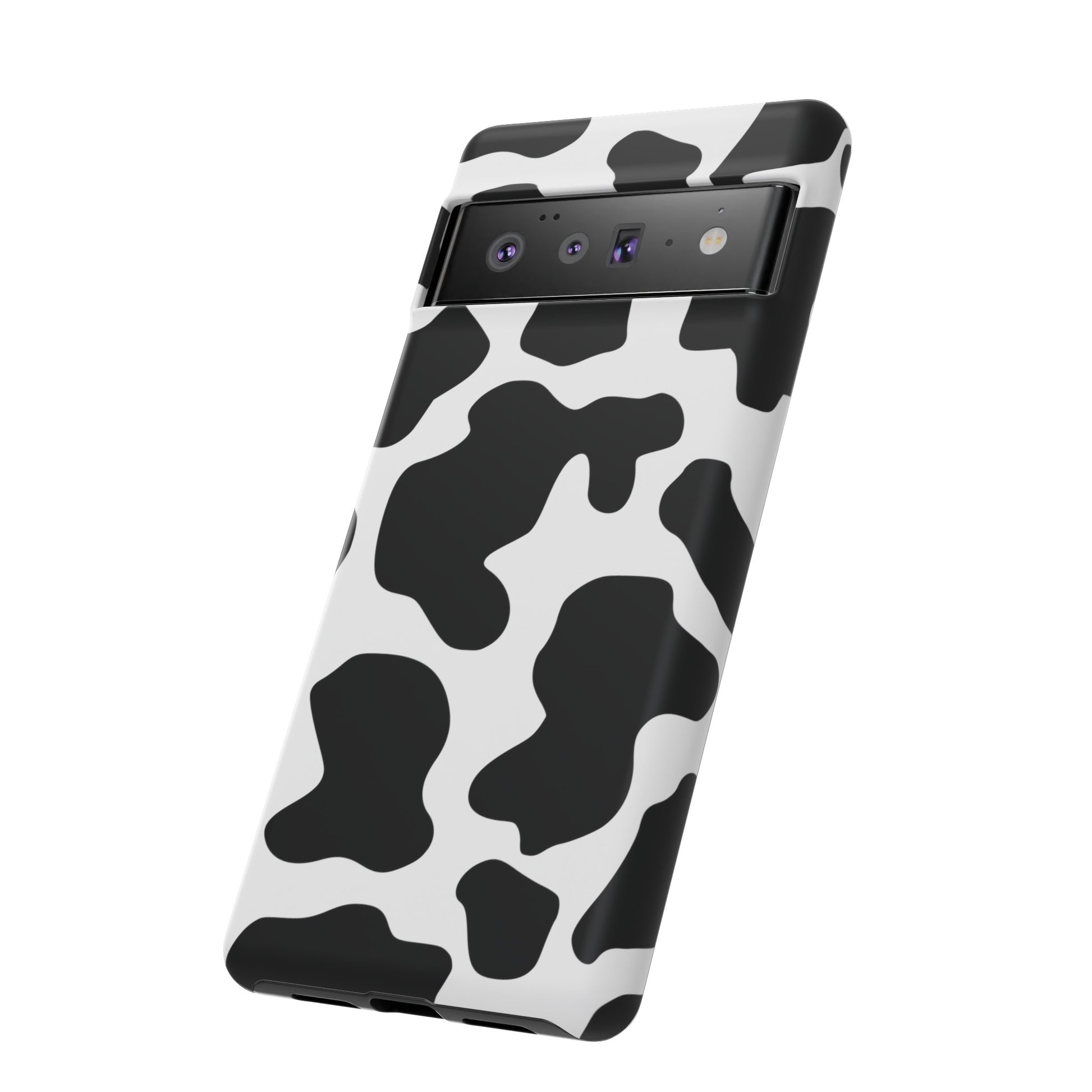 Black Cow print Phone Case iPhone Samsung Google, Phone Case, JSCHAFFA.com