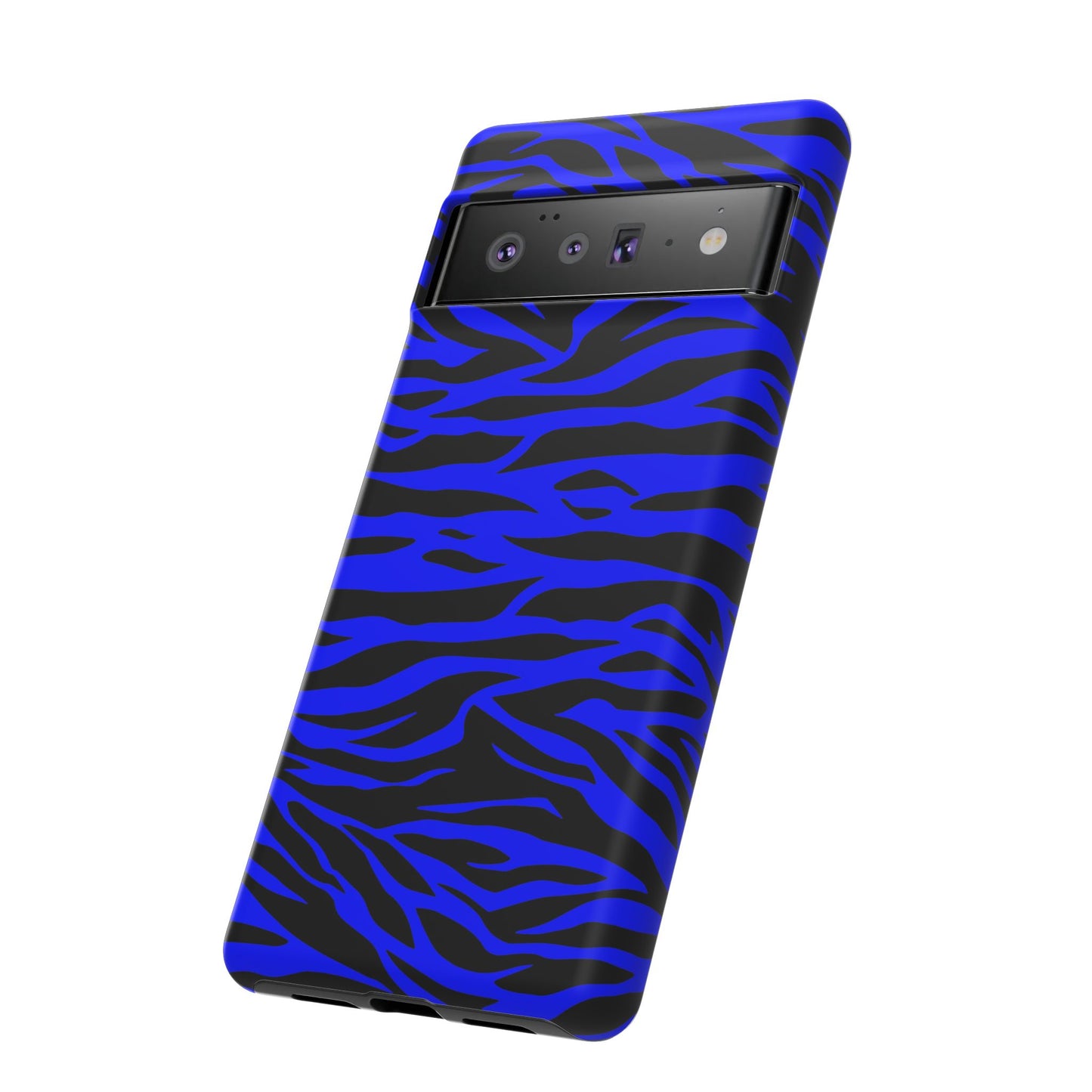 Blue Wild Tiger Print Pattern Tough Phone Case To protect your Phone