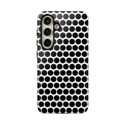 Cute Black White Polkadot Tough Case for iPhone, Samsung, Google, Phone Case, JSCHAFFA.com